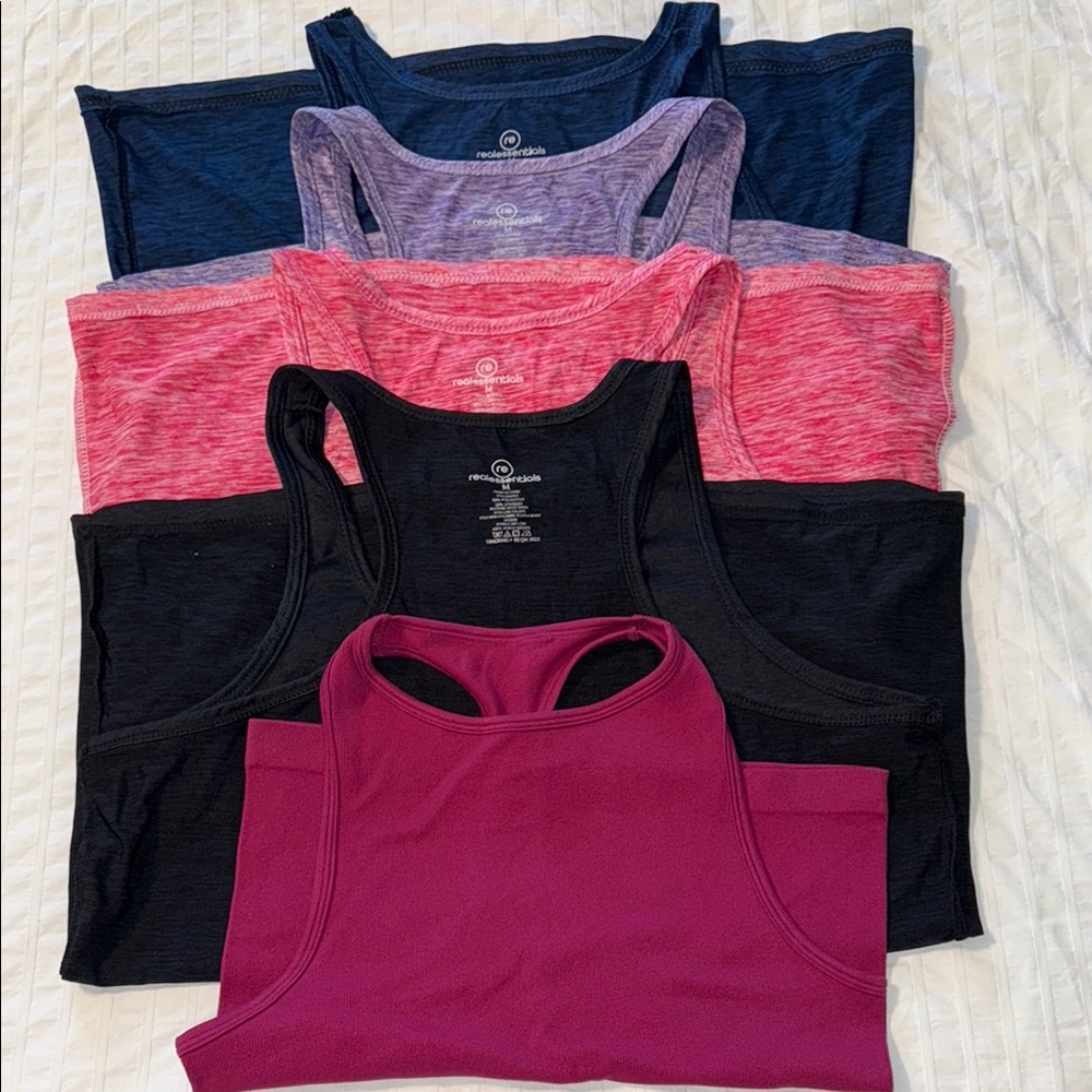 REALESSENTIALS athletic racerback tanks BUNDLE